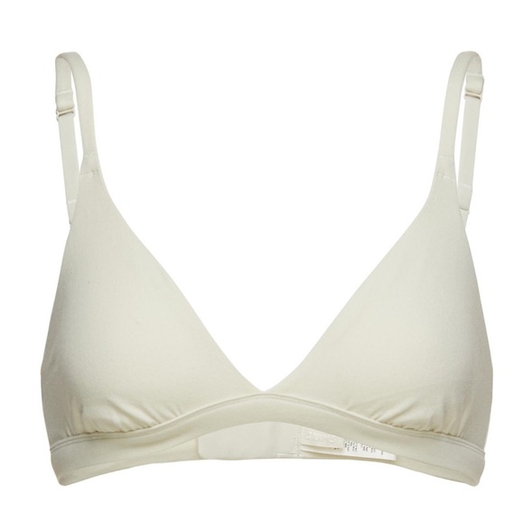 NWT SKIMS Cotton Jersey Triangle Bralette In Bone - Picture 2 of 5